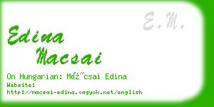 edina macsai business card